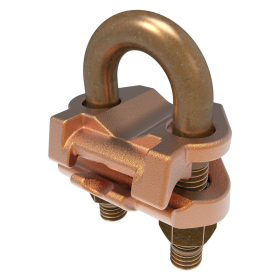 Burndy GAR6429 Mechanical Grounding Connector, 5/8 to 3/4 in Rod, 2/0 AWG to 250 kcmil Conductor, Copper Alloy