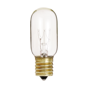 Satco S3908 T8 Incandescent Lamp, 25 Watts, Intermediate E17 Base, 190 Lumens, Dimmable, Warm White