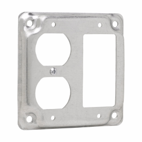 Crouse-Hinds TP517 4 In. Square 1/2 In. Raised Duplex and GFCI Surface Cover
