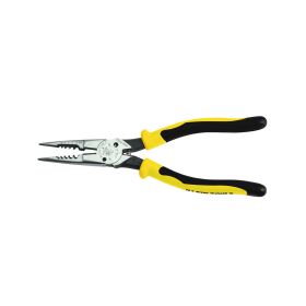 Klein J206-8C Pliers All-Purpose Needle Nose Spring Loaded Cuts Strips 8.5-Inch
