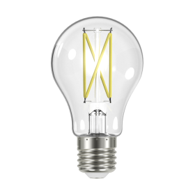 Satco S12414 A19 LED Filament Lamp, 8 Watts, Medium E26 Base, 800 Lumens, Dimmable, Warm White, 6 per Pack