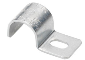 Bridgeport 890-MC One-Hole Snap-On Strap for 14/2 and 12/2 Steel and MC Cable, Steel with Zinc Electroplate Finish