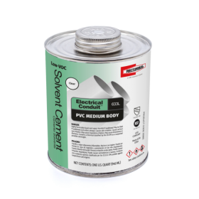 RectorSeal 55985 633L Medium Body PVC Electrical Conduit Solvent Cement, 1 qt Can, Clear, 0.91