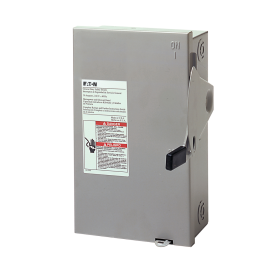 Cutler-Hammer DG321NGB 30A 3-Pole General Duty Fusible Safety Switch With Neutral 120/240VAC NEMA 1 FLNR Fuses