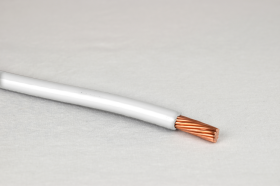 4 AWG THHN White Stranded Copper Thermoplastic High Heat-Resistant Nylon Coated 1000 Ft. Reel