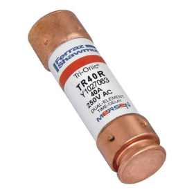 Mersen TR40R Current Limiting Time Delay Fuse, 40 A, 250 VAC/125 VDC, 200/20 kA, Class RK5, Cylindrical Body
