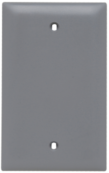 Pass & Seymour TP13GRY Blank Plates, Box Mounted, One Gang, Gray, Thermoplastic Plate