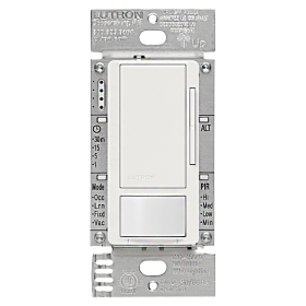 Lutron MS-Z101-WH Maestro Single-Pole or Multi-Location 0-10V Dimmer Switch with Occupancy/Vacancy PIR Sensor, 120-277 VAC, White
