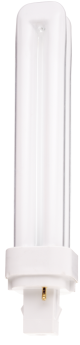 Satco S8327 T4 Twin Compact Fluorescent Lamp, 26 Watts, PL 2-Pin G24d-3 Base, 1825 Lumens, Neutral White