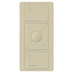 Lutron PJ2-3BRL-GIV-L01 Pico 3-Button Remote Control Switch with Raise/Lower/Favorite Button and Indicator LED, 434 MHz, 3 VDC, Ivory