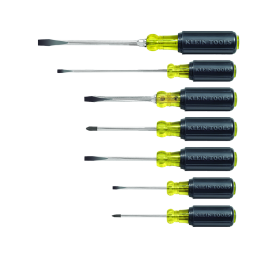 Klein Tools 85076 Screwdriver Set, Slotted and Phillips, 7-Piece