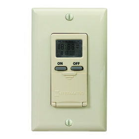 Intermatic EI500C 7-Day Standard Programmable Timer, 125 VAC, 15A, Ivory