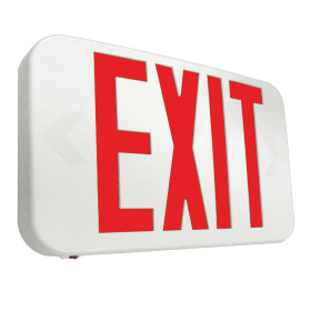 Cooper ALL-PRO APX7R LED Exit Sign 120/277 VAC White Housing with Red Letters
