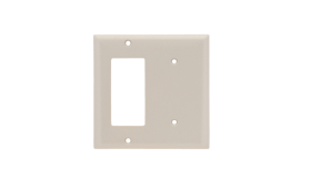 Pass & Seymour Sierraplex SP1426-LA Standard Combination Wallplate, 1 Gang, Light Almond, 5 in, Thermoplastic