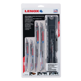 Lenox LXARCT5SET 5PC Carbide Tipped Reciprocating Saw Blade Kit W/Case