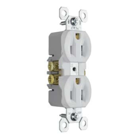 Pass & Seymour 3232TRW Trademaster 15A 125V Tamper-Resistant Duplex Receptacle, White