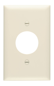 Pass & Seymour TP7LA Single Receptacle Openings, One Gang, Light Almond Thermoplastic Plate