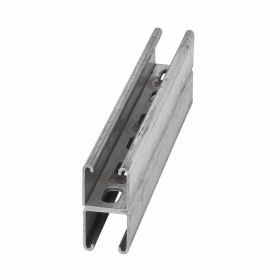 B-Line B22SHA-120GLV Back to Back Slotted Metal Framing Channel, 9/16 x 7/8 in Slots, 2 in SPacking, 12 ga THK, 10 ft L