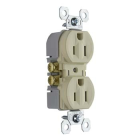 Pass & Seymour 3232TRI 15A/125V Trademaster Tamper-Resistant Duplex Receptacle, Ivory