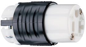 Pass & Seymour PS5369X 20A, 125V Extra-Hard Use Spec-Grade Connector, Black and White 3W
