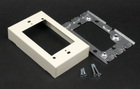 Wiremold V5751 1G 15/16"D Extension For Existing Flush Boxes Ivory,
