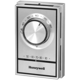 Honeywell T498B1512 Double-Pole Single-Throw Line Voltage Wall Thermostat For Electric Heat