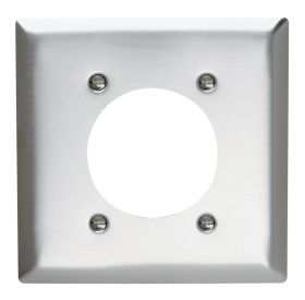 Pass & Seymour SS703 Power Outlet Receptacle Openings, Two Gang, 302/304 Stainless Steel