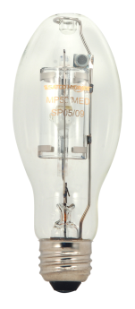 Satco S5862 Metal Halide ED17 Pulse Start HID Lamp, 175 Watts, Medium E26 Base, 14000 Lumens, Cool White