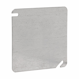Crouse-Hinds TP472 4 In. Square Flat Blank Steel Box Cover