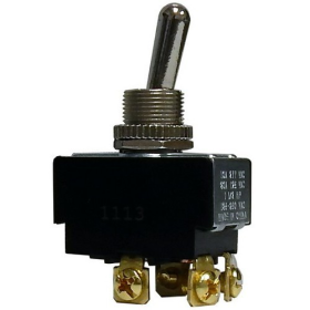 Morris 70290 (On)-Off-On Heavy Duty Momentary Non-Metallic Toggle Switch, 125/277 VAC, 20/10 A, 1.5 hp, DPDT