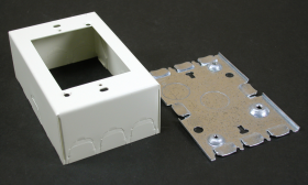 Wiremold V5748 1G 1-3/4"D Steel Device Box Ivory