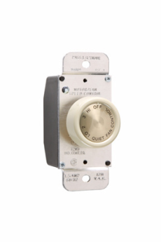 Pass & Seymour 94004I Rotary Fan Speed Control, Ivory 120 VAC, 1.5 A, 4-Speed
