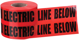 Ideal 42-151 Red Non-Detectable Underground Tape, "Caution Buried Electric Line Below," 6 In. x 1000 Ft.