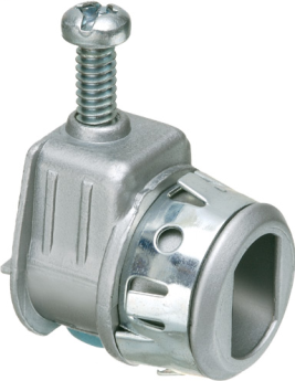 Arlington L16ST 3/8 in Single-Screw Saddle Take All Snap-in Connector For NM,Flex,MC,AC .405-.65 in Cable Opening