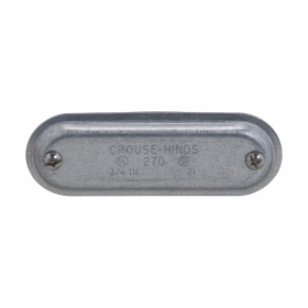 Crouse-Hinds 670 2 In. Form 7 Wedge Nut Conduit Body Cover, Sheet Steel