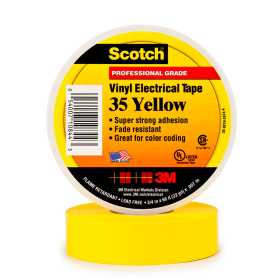 3M 35YELLOW Yellow Premium Electrical Tape 3/4 in W x 66 ft 10/bx