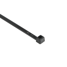 HellermannTyton T50I0UVM4 12 In. Black Standard Cable Tie, 0.18 In. Width, UV Stabilized, UL Rated, 50 lbs. Tensile Strength, PA66, 1000 per Pack