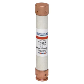 Mersen TRS6R Current Limiting Time Delay Fuse, 6 A, 600 VAC/300 VDC, 200/20 kA, Class RK5, Cylindrical Body