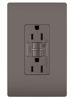 Pass & Seymour 1597 radiant Spec Grade 15A Self Test GFCI Receptacle, Brown 15 A, 125 VAC, 3W