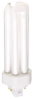 Satco S8352 T4 Triple Compact Fluorescent Lamp, 32 Watts, PL 4-Pin GX24q-3 Base, 2400 Lumens, Cool White