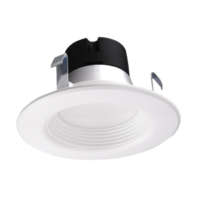 Satco S11800 4 In. Dimmable LED Recessed Downlight Retrofit, 7 Watts, E26 Base, 600 Lumens, Warm to Cool White