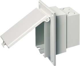 Arlington InBox DBVR1W Low-Profile Vertical Box For Retrofit Flat Siding White Cover