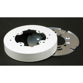 Wiremold V5737A 5-1/2" Round Open Base Steel Extension Box Ivory,