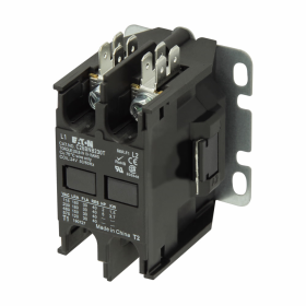 Cutler-Hammer C25BNB230T Definite Purpose Contactor, Compact, Binding Head Screw and Quick Connect Terminals (Side-by-Side), 24V Coil