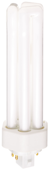 Satco S8355 T4 Triple Compact Fluorescent Lamp, 42 Watts, PL 4-Pin Gx24q-4 Base, 3200 Lumens, Neutral White