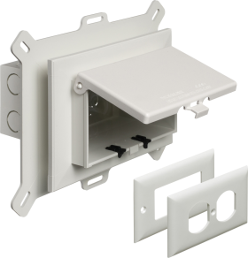 Arlington DBHS1W 1-Piece Low Profile Electrical Box With Weatherproof While-In-Use Extra Duty Cover