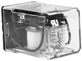 Selecta SR67S200A4 General Purpose Ice Cube Relay, 24VAC Coil, 10Amp, Double-Pole Double-Throw, 8 Pin Octal, Socket Mount