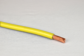 4/0 AWG THHN Yellow Stranded Copper Thermoplastic High Heat-Resistant Nylon Coated