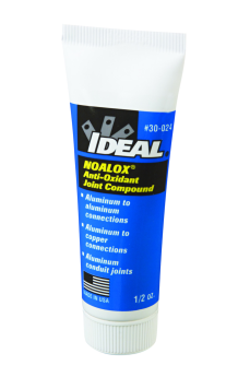 Ideal 30-024 Noalox Anti-Oxidant Joint Compound, 1/2 oz. Tube, Solid Gray Paste