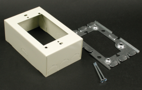 Wiremold V5751A 1G 1-3/4"D Extension Apadter For Existing Flush Boxes Ivory,